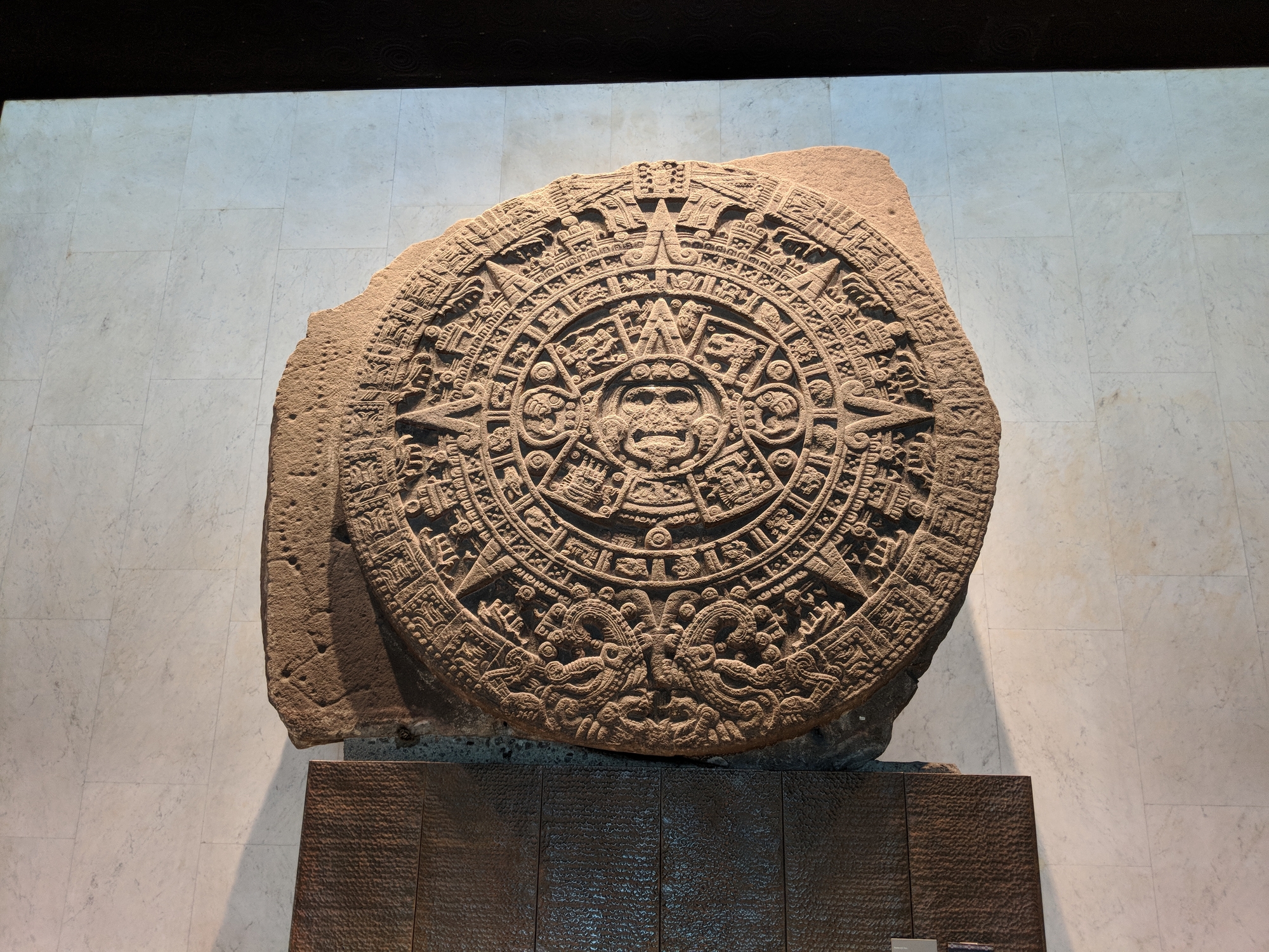 Piedra del Sol en el Museo de Antropología